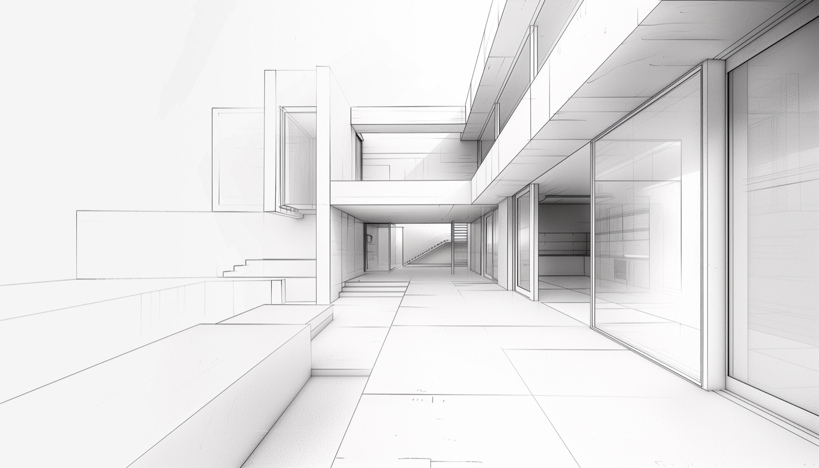 Architekturplan und moderner Grundriss